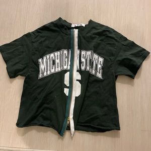 Custom Zip MSU Tee